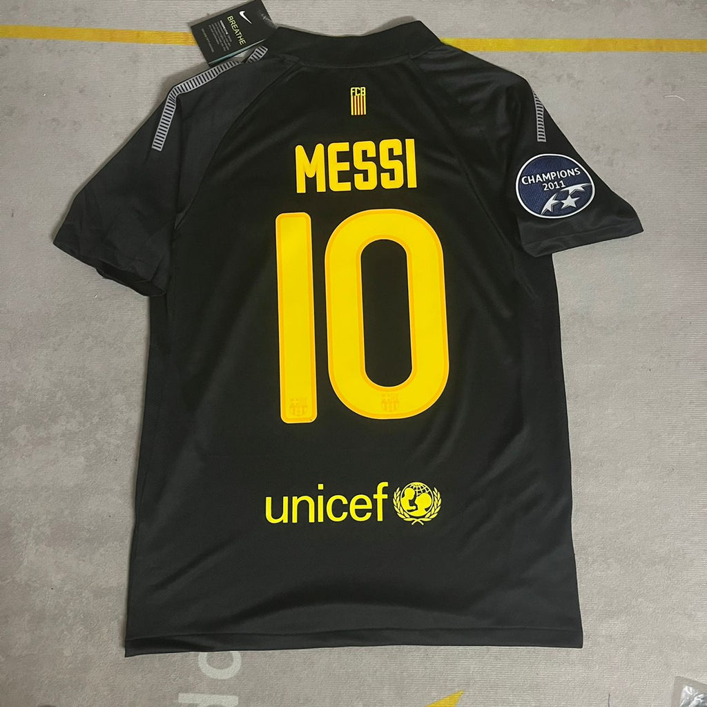 Lionel Messi Black Barcelona 2011/12 Retro Kit Shirt Jersey – 7