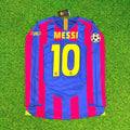 Barcelona Retro Long Sleeve Football Jersey – Lionel Messi – Back View