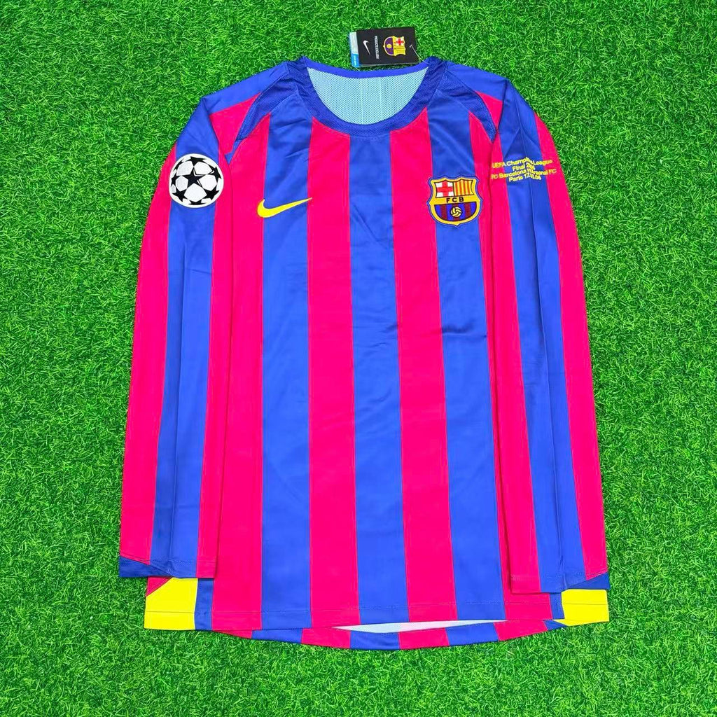 Barcelona Retro Long Sleeve Football Jersey – Lionel Messi – Front View