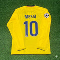 Barcelona 08/09 Season Yellow Away Retro Jersey – Lionel Messi FC – Back View