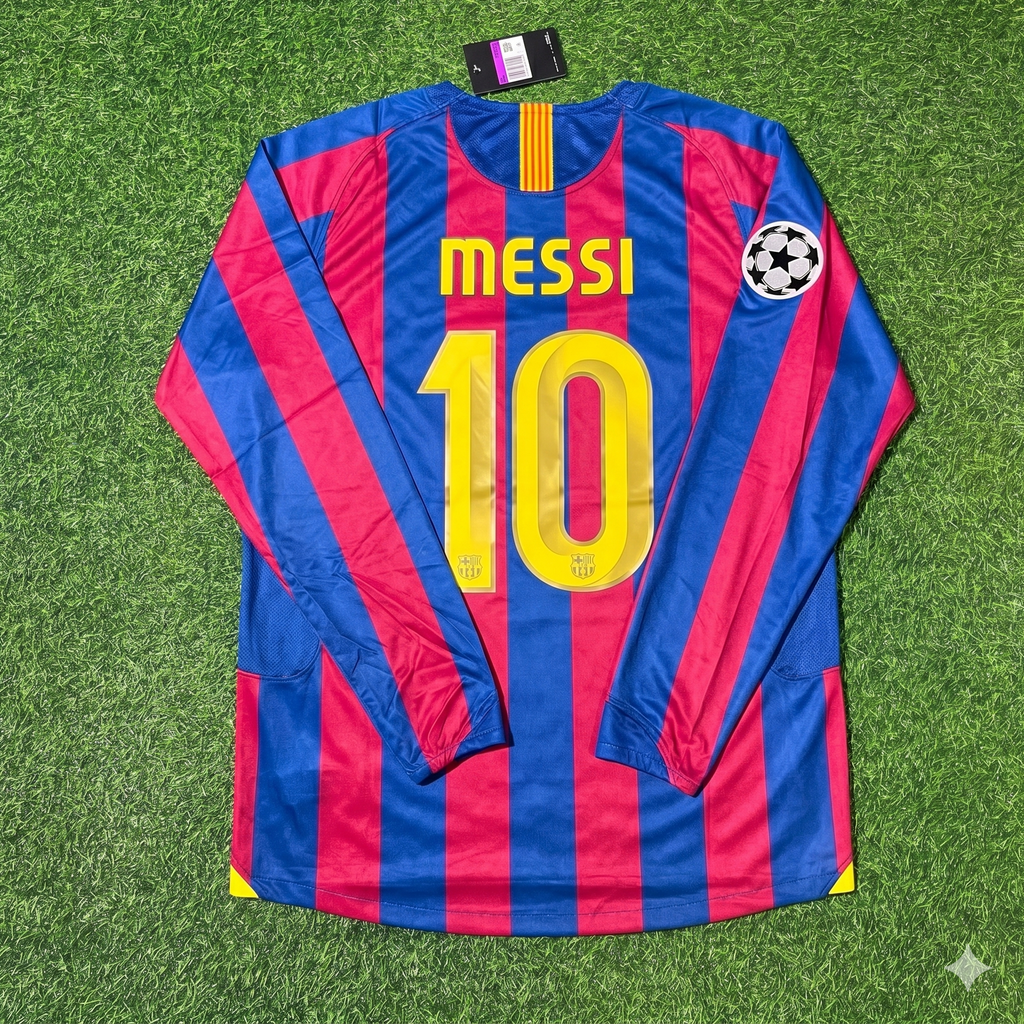 Lionel Messi Barcelona Retro Football Jersey – Back View