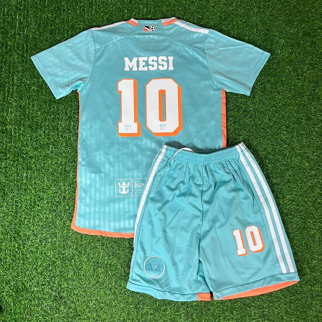 Lionel Messi Blue Kids Kit Kindertrui – Back View