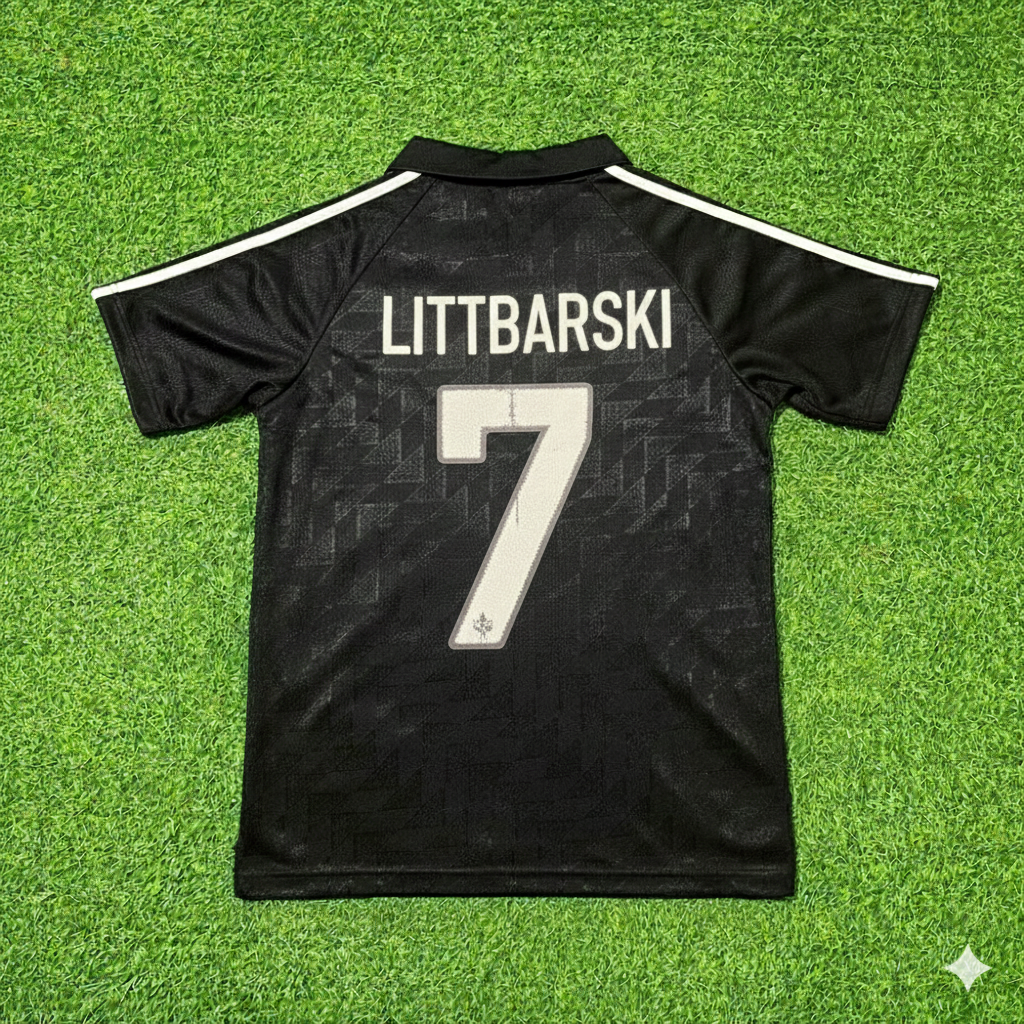 Pierre Littbarski Deutschland 1990 WM Schwarzes Retro – Back View
