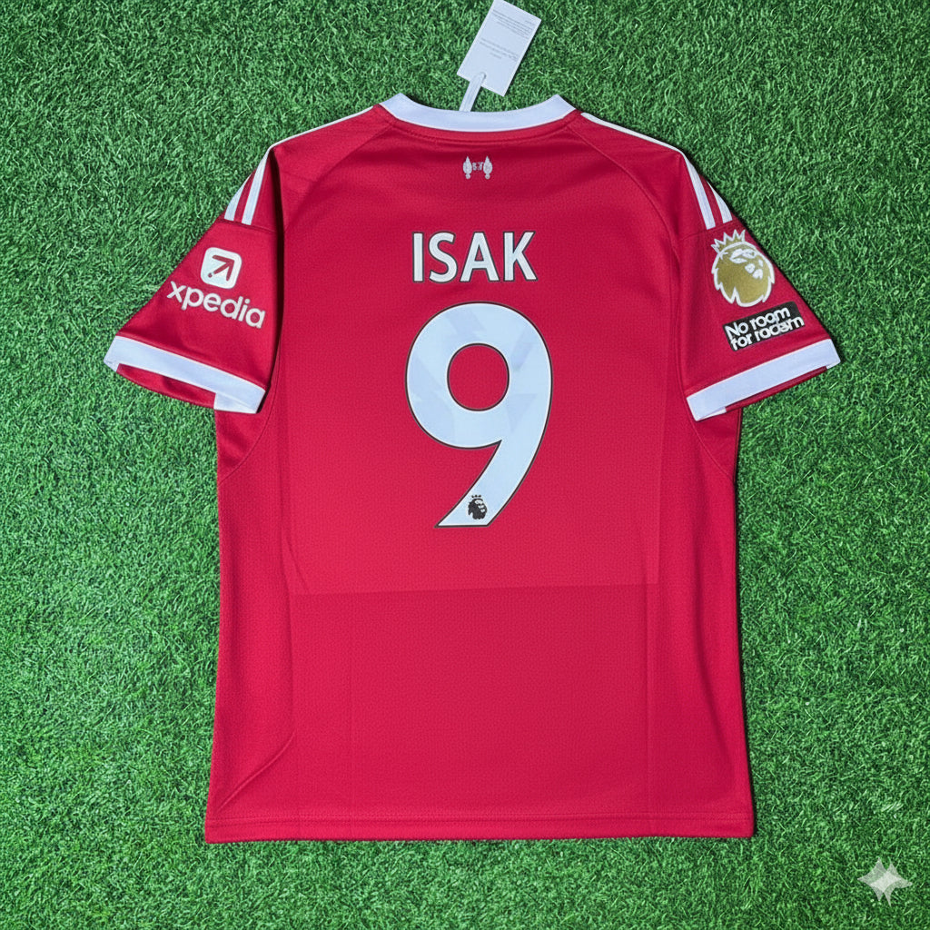Liverpool 2025/26 Home Football Jersey – Alexander Isak – Back View