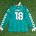 Liverpool 2025 New Season Away Long Sleeve Football Jersey – Cody Gakpo – Back View