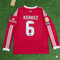Liverpool 2025 New Season Long Sleeve Football Jersey – Milos Kerkez – Back View