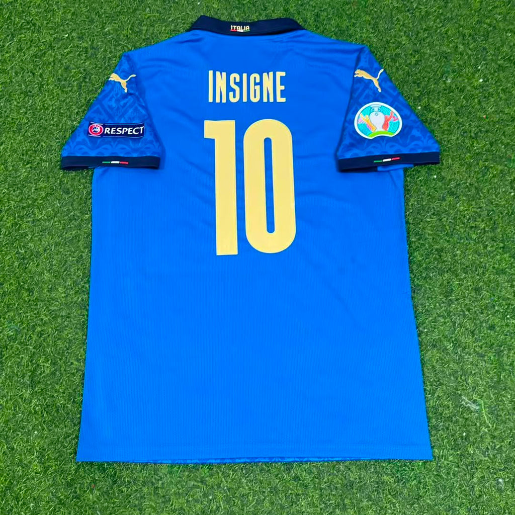 Italy EURO 2020 Final Retro Soccer Jersey – | | – Lorenzo Insigne #10 – Back View
