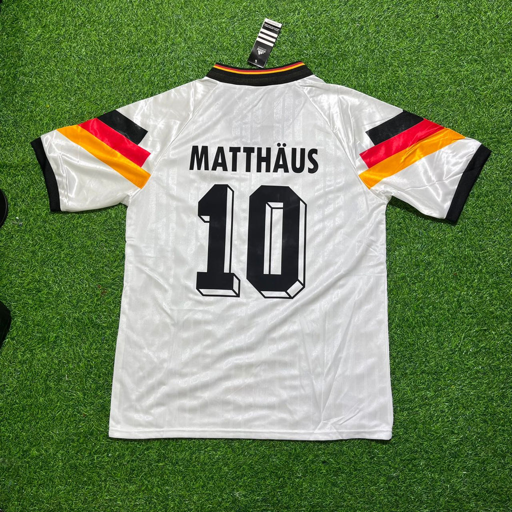 Germany Germany 1992 White Retro – Lothar Matthäus Deutschland – Back View