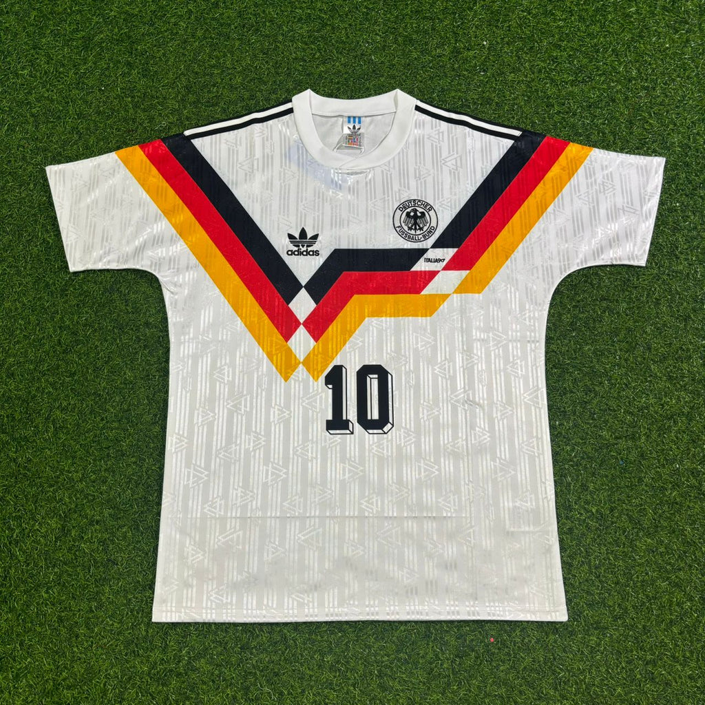 Lothar Matthäus Germany Retro 1990 World Cup Jersey - Deutschland Retro- WM 1990 – Front View