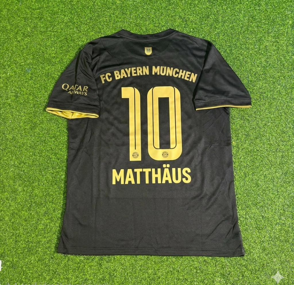 Lothar Matthäus Beckenbauer Bayern Munich Away Football Jersey – Back View