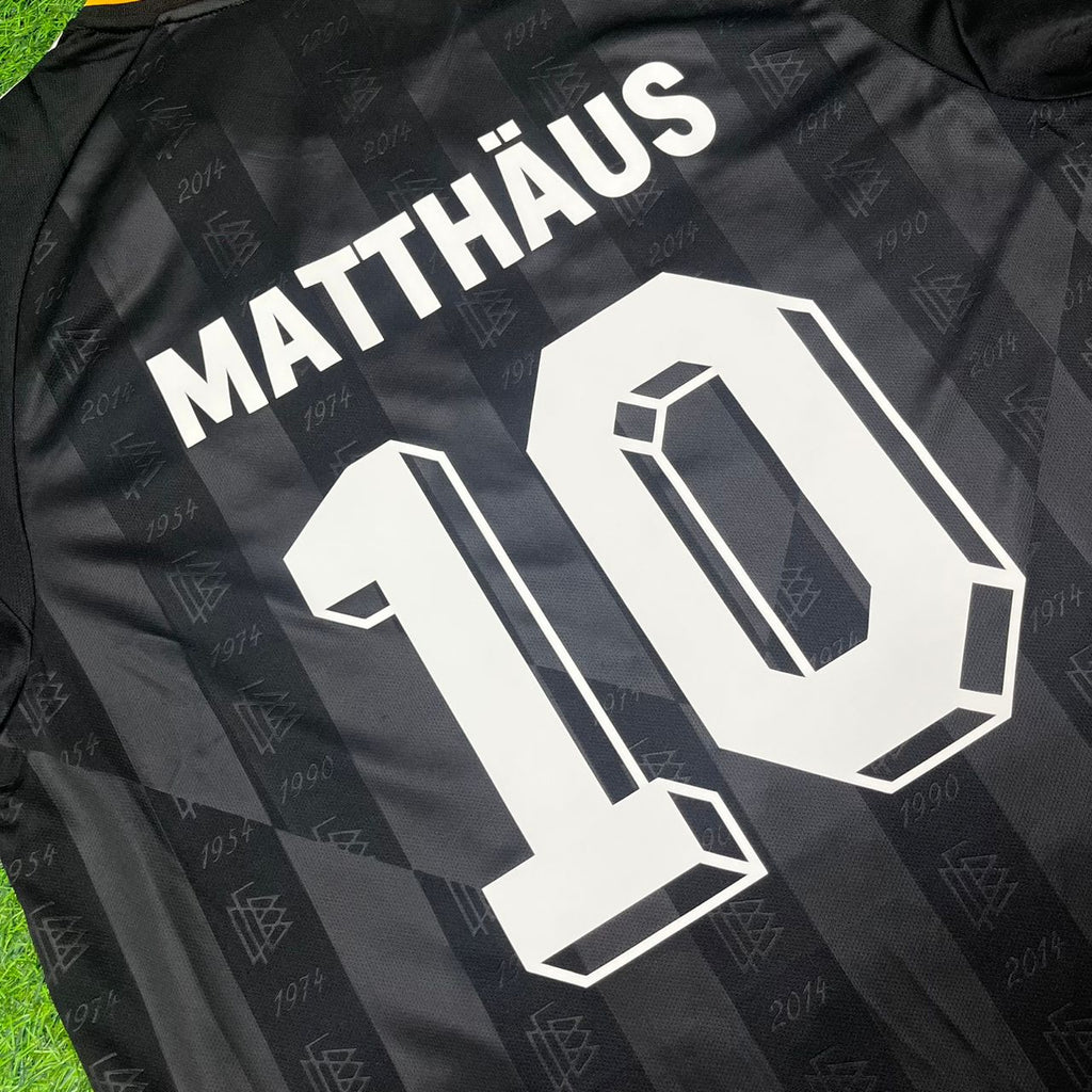 Germany Black Retro Vintage Football Jersey – Lothar Matthäus 10# – Detailed View