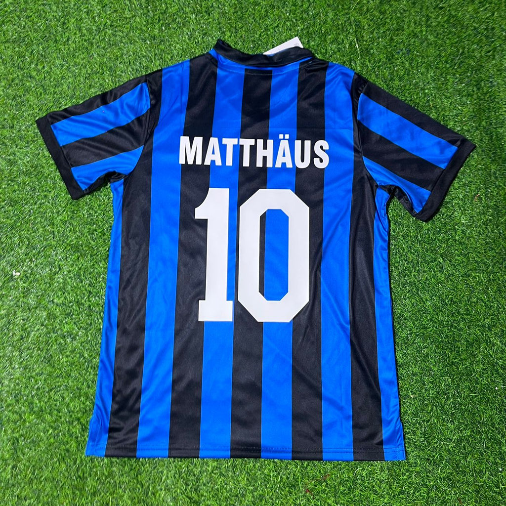 1988/90 Lothar Matthäus Inter Retro Home Football Jersey – Back View