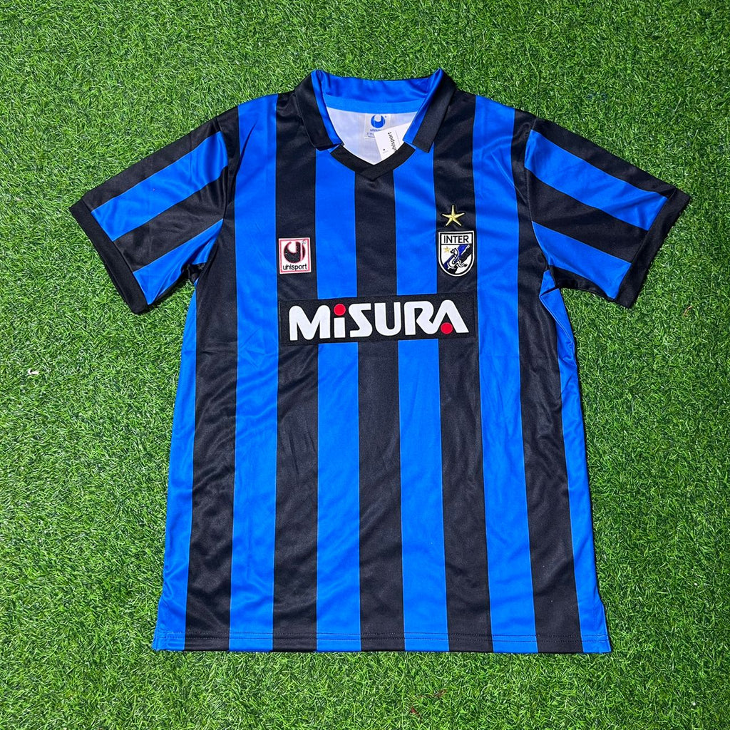 Hansi Müller Inter Commemorative Retro Home Football Jersey Edition 2 – Front View