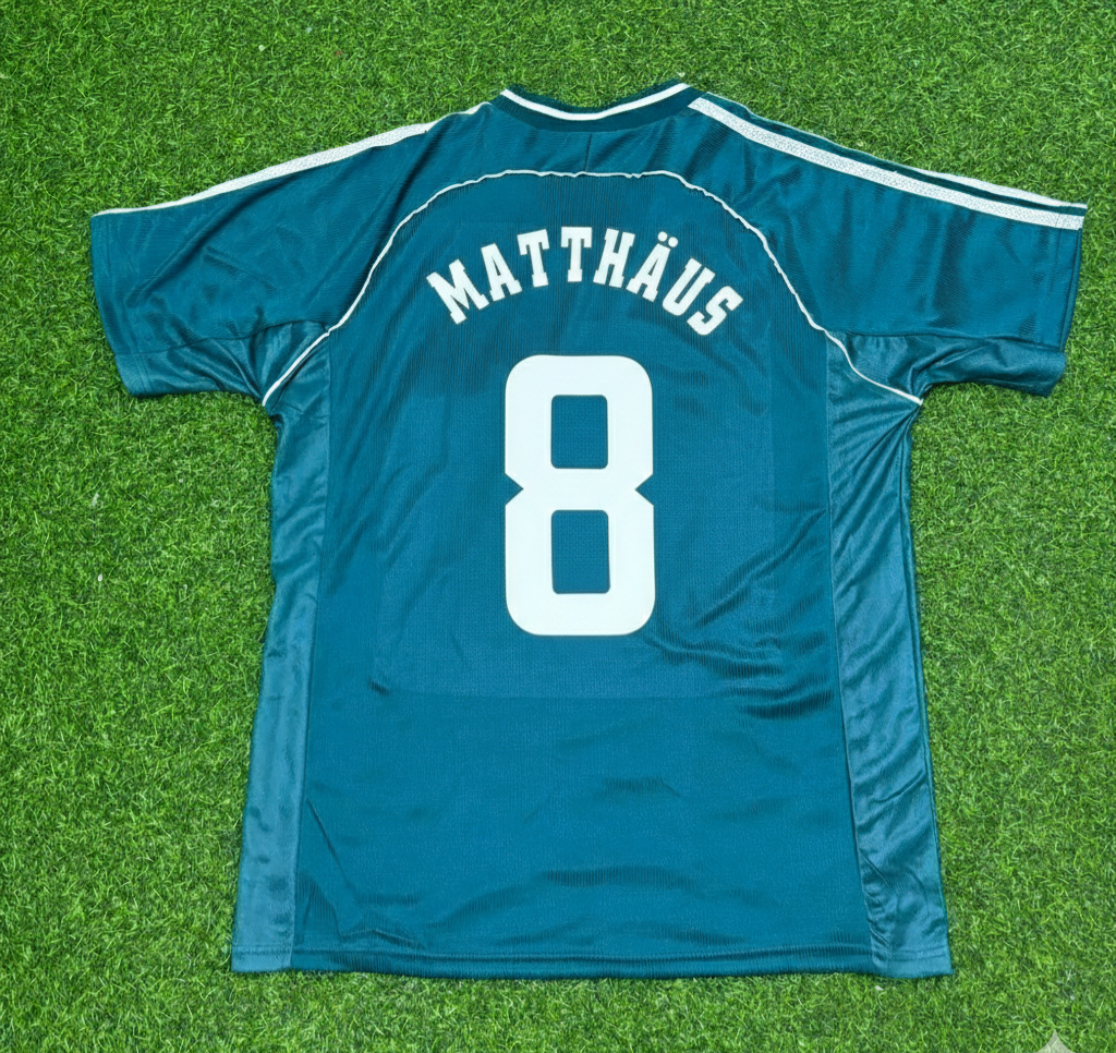 1998 Germany World Cup Lothar Matthäus Away Retro Football Jersey – Back View