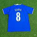 Louis Saha #8 Everton Fc Blue Retro Football Jersey – Back View