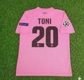 Juventus Pink 2012 2013 Season Retro Jersey – Luca Toni – Back View