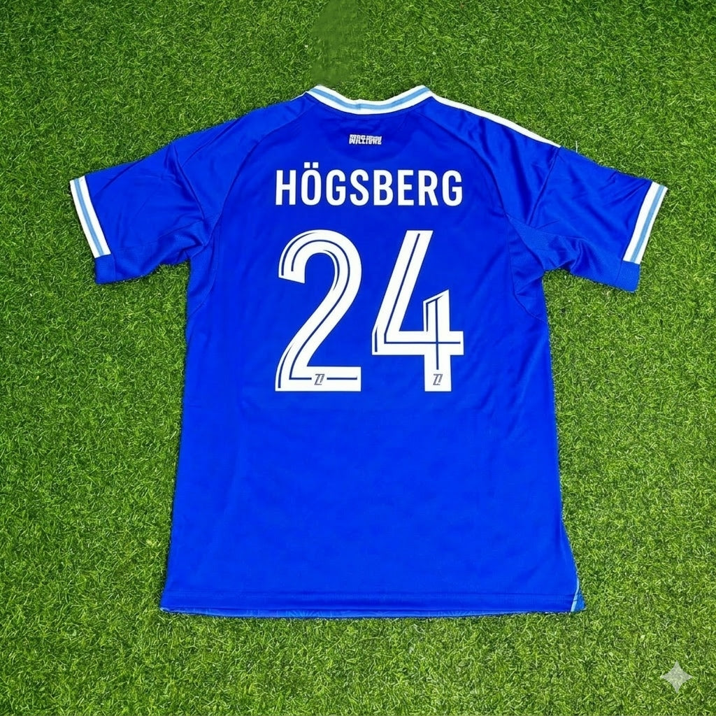 2026 Lucas Høgsberg 24- Strasbourg Football Jersey – Back View