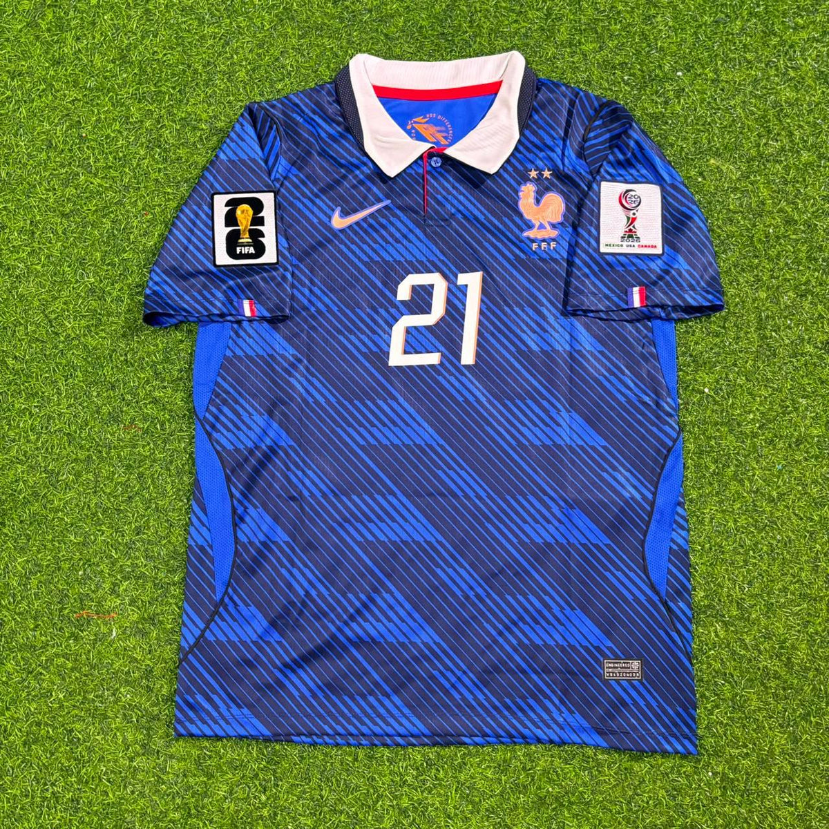 France Home 2026 World Cup Blue Football Jersey – Lucas Hernández 21- – Front View