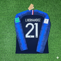2018 France World Cup Lucas Hernandez Final Long Sleeve Retro Football Jersey – Back View
