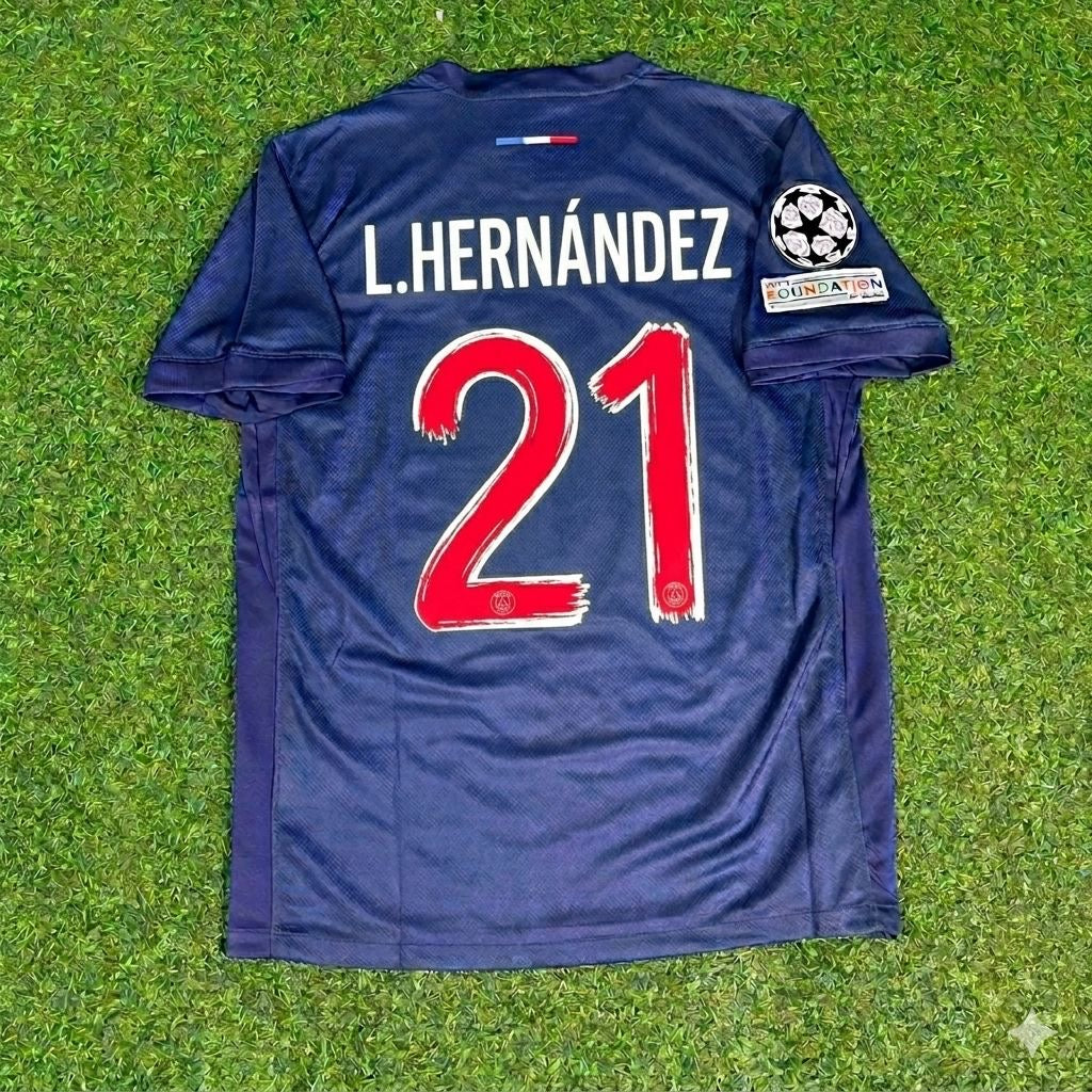 Lucas Hernandez #21 Football Jersey – Back View