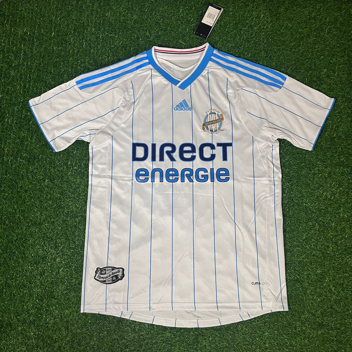 Lucho González 8 – Olympique Marseille 2009/2010 Home Retro Kit Jersey – Front View