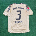 2004/05 Bayern München Retro Golden Football Jersey Set – Lucio – Back View