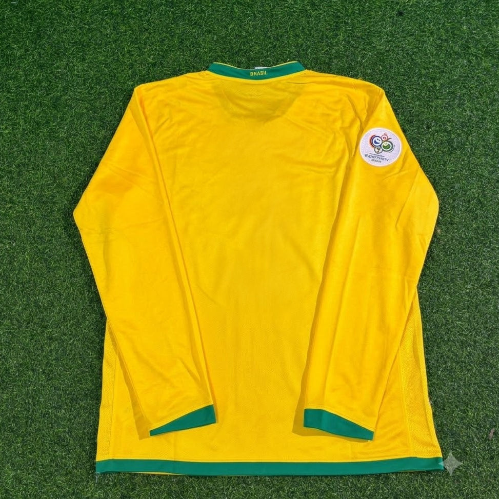 2006 Brazil World Cup Long Sleeve Football Jersey – Front View