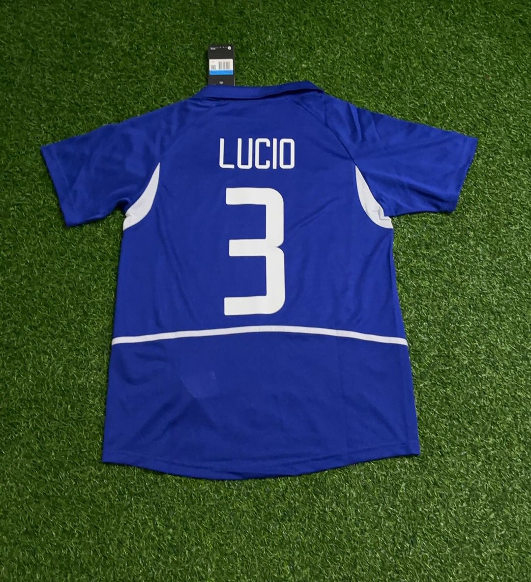 2002 Brazil World Cup Lucio Retro Football Jersey – Back View