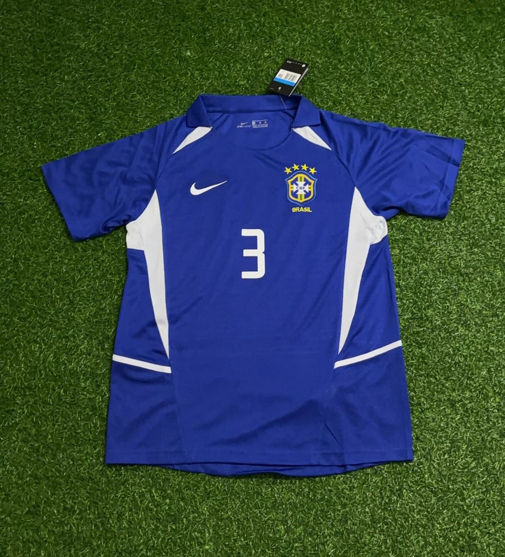 2002 Brazil World Cup Lucio Retro Football Jersey – Front View
