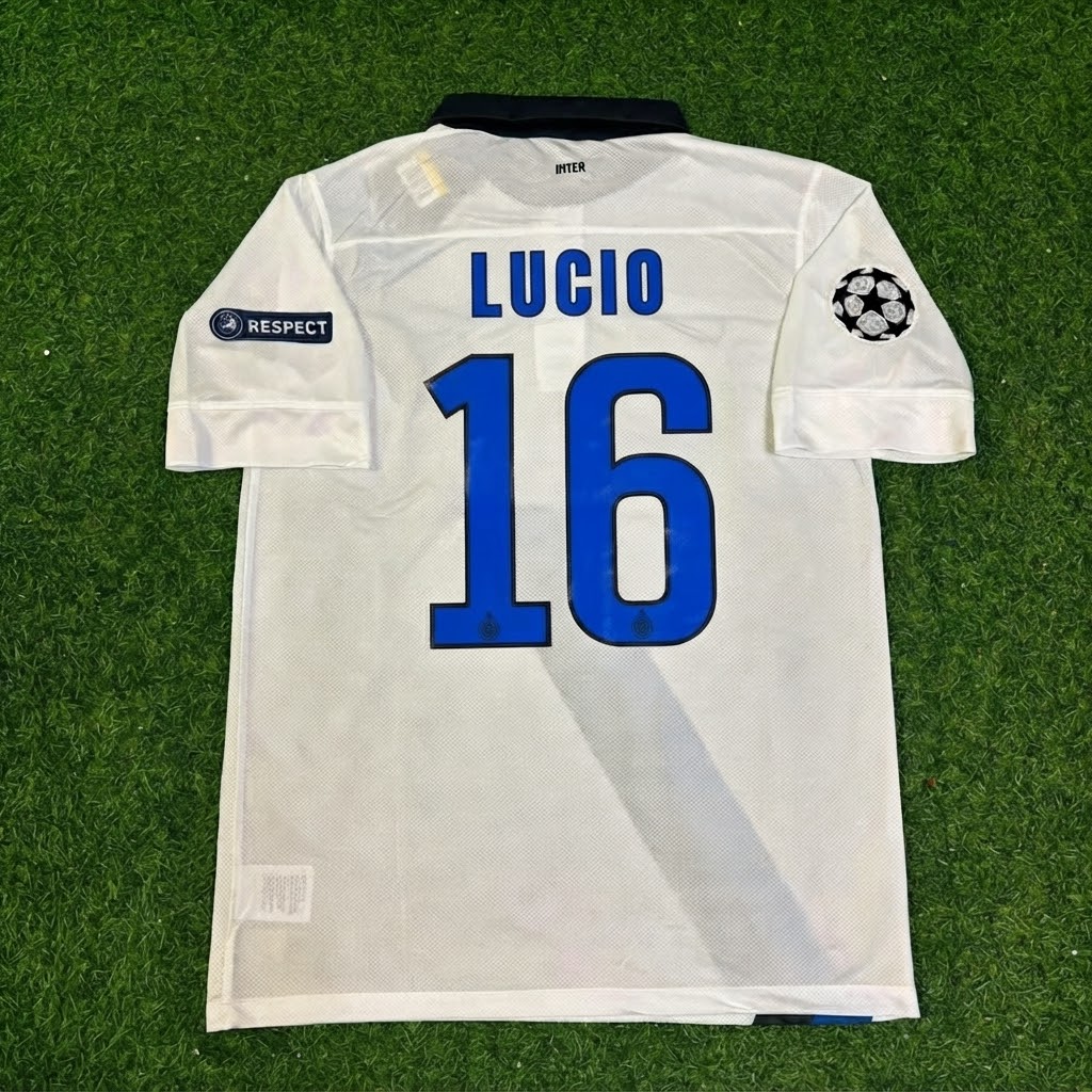 Lúcio #16 Inter 2011/2012 White Away Jersey – Back View