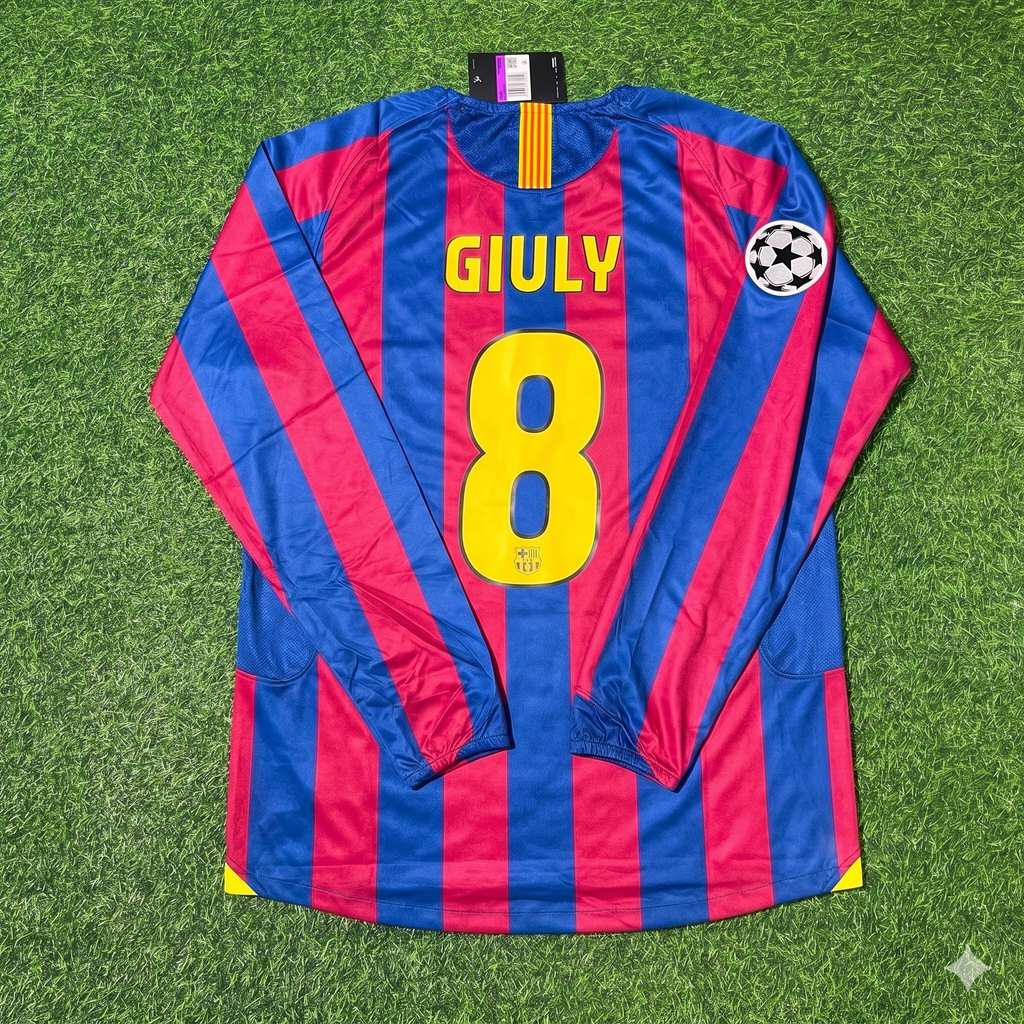 2006 Ludovic Giuly Barcelona Final Retro Football Jersey – Back View