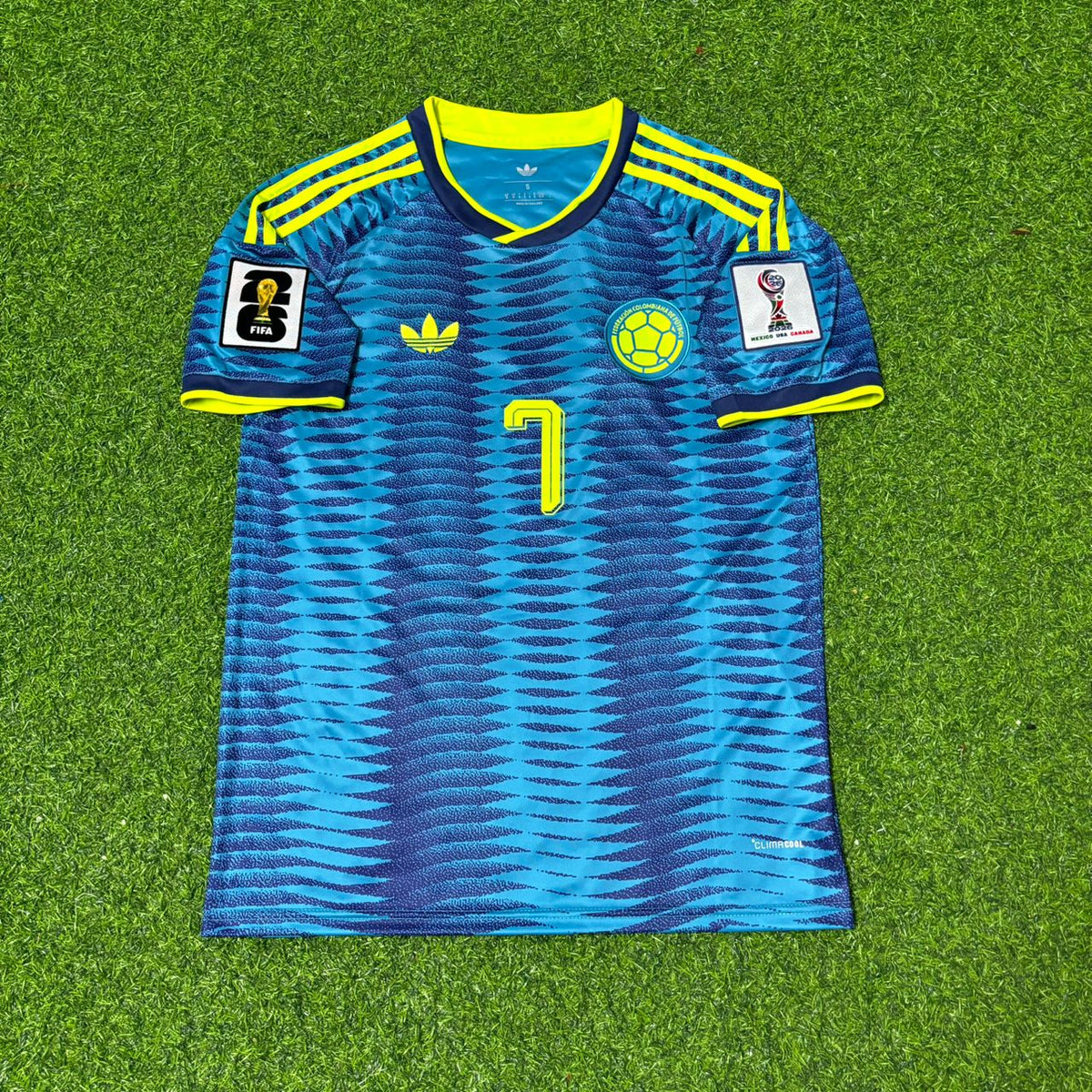 Luis Díaz Colombia 2026 World Cup Away Kids Football Jersey – Detailed View