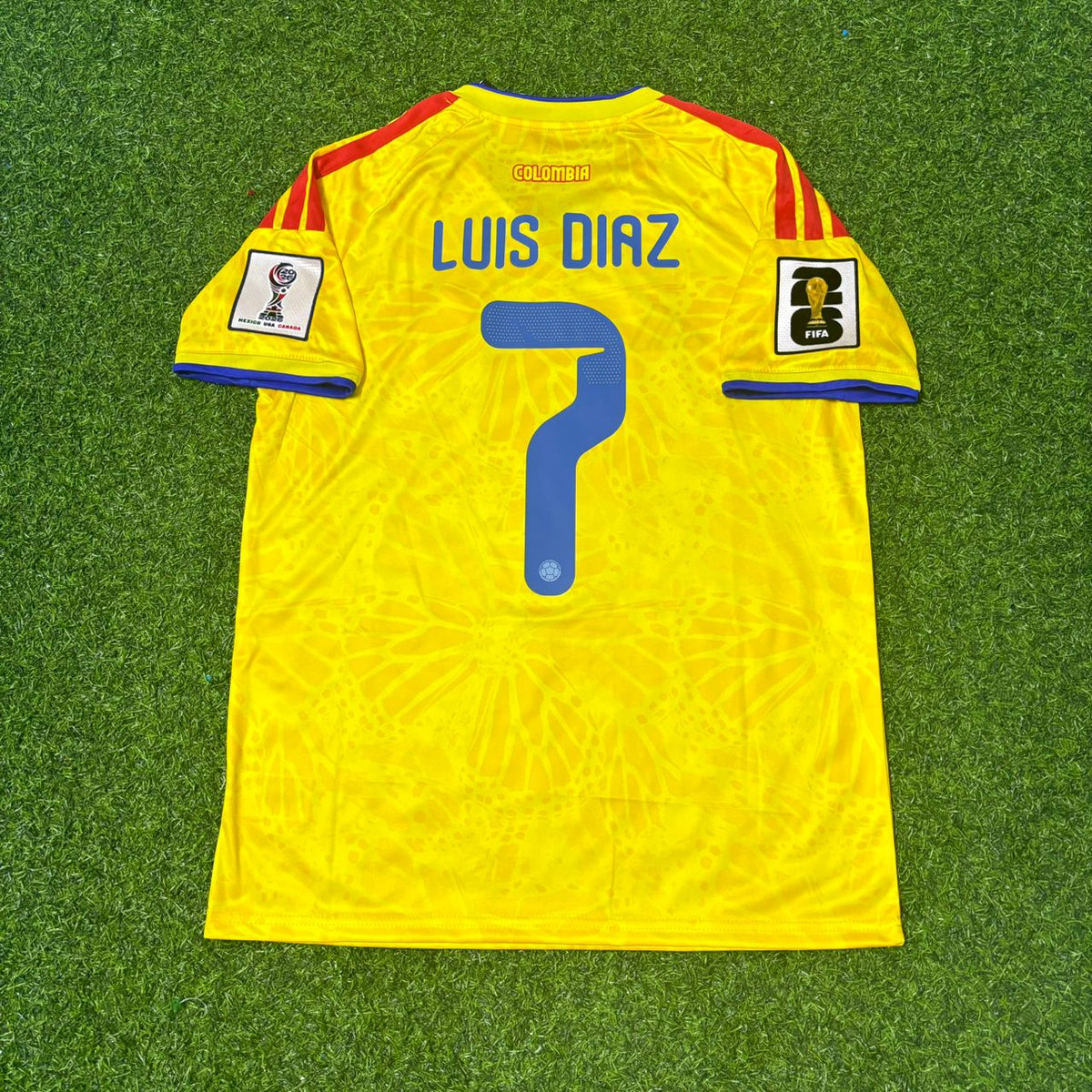 Luis Díaz Colombia 2026 World Cup Football Jersey – Back View