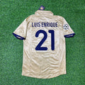 2001 Luis Enrique 21 Barcelona 2002 Season Retro Football Jersey – Back View