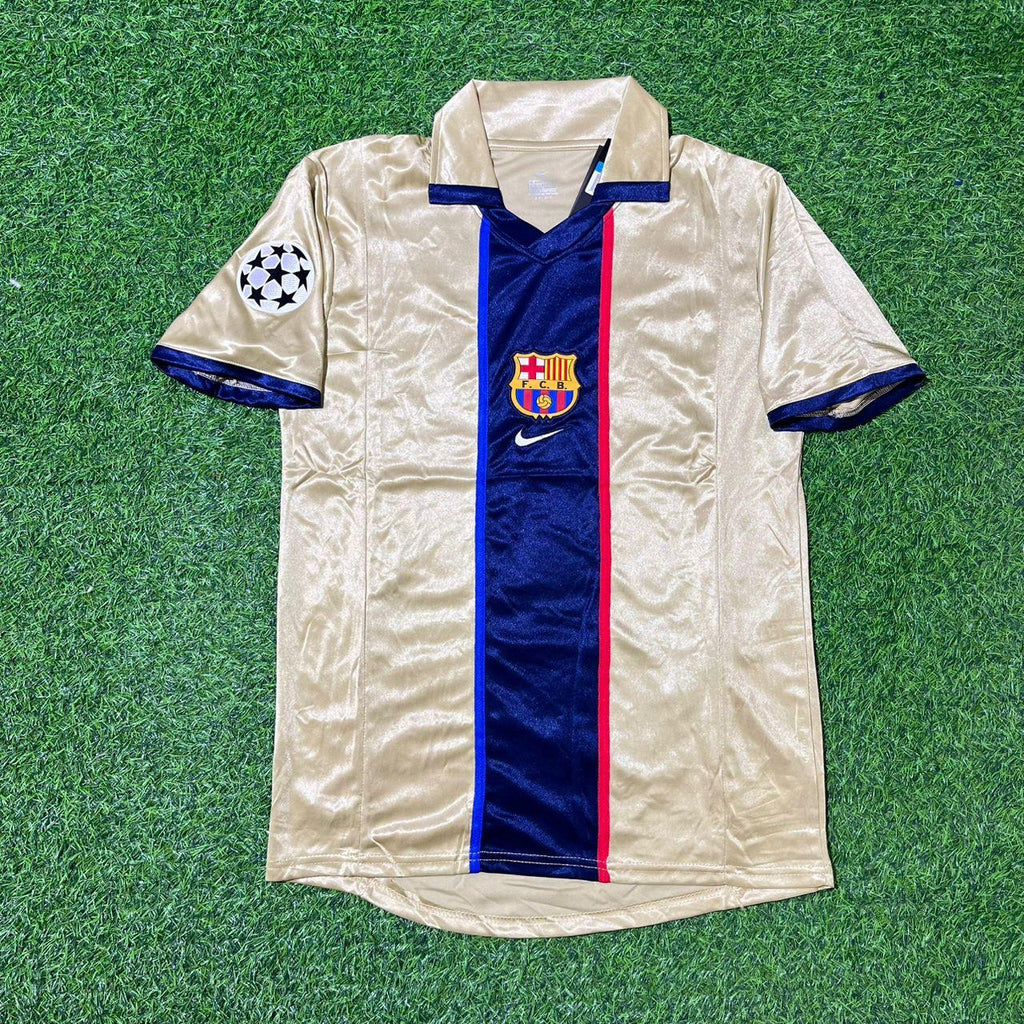 2001 Luis Enrique 21 Barcelona 2002 Season Retro Football Jersey – Front View