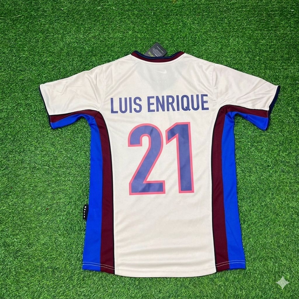 Luis Enrique Barcelona 98/99 Retro Football Jersey – Back View