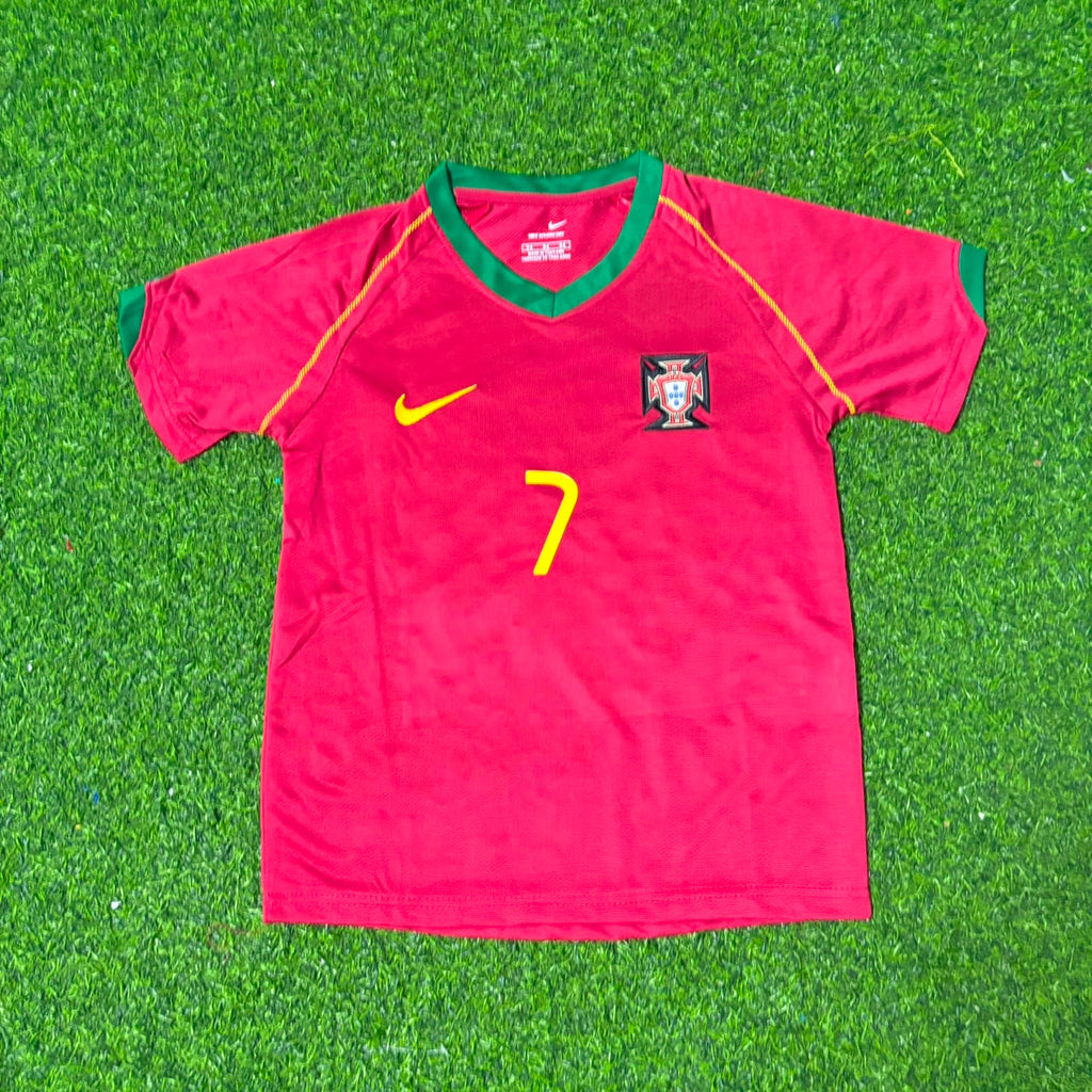 2006 Portugal World Cup Luís Figo #7 Retro Football Jersey – Front View