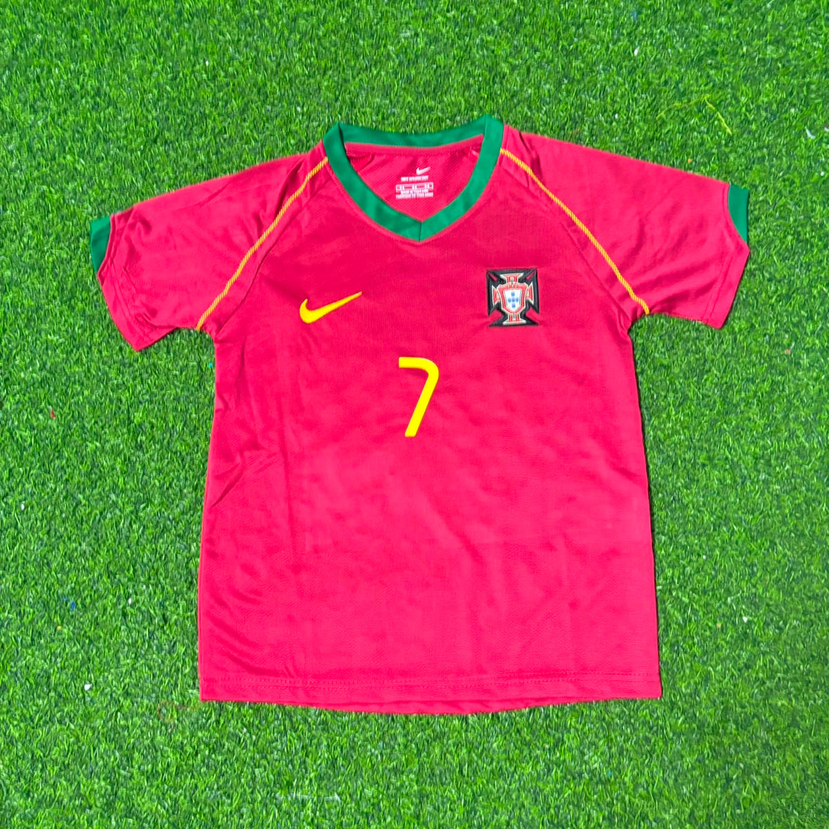 2006 Portugal World Cup Luís Figo #7 Retro Football Jersey – Front View