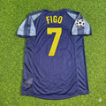 2004/05 Luis Figo #7 Inter Milan Retro Football Jersey – Back View