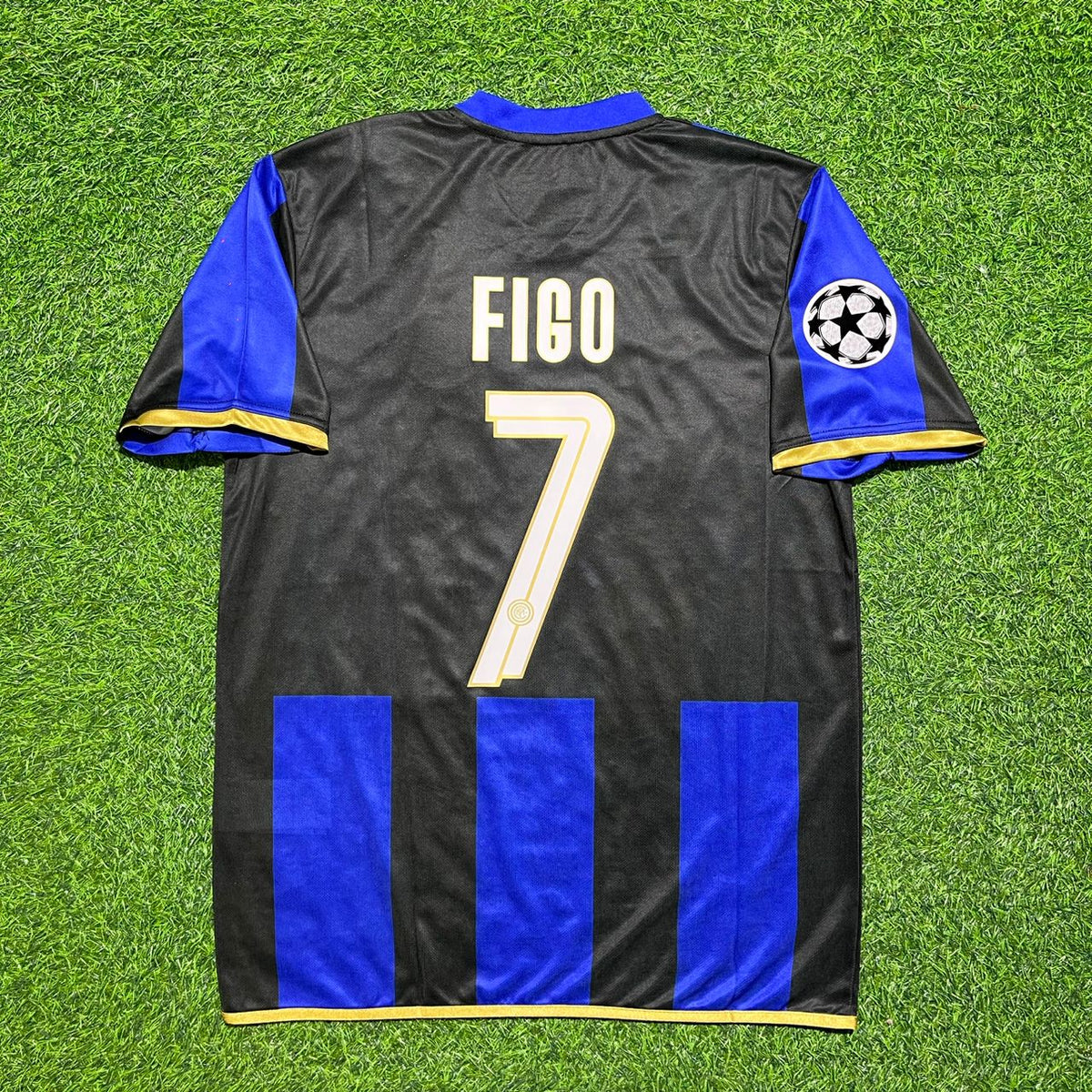 2008/09 Luís Figo #7 Inter Milan Retro Football Jersey – Back View