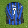 Luis Figo - Inter Retro Football Jersey – Back View