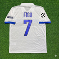 Inter 2009/2010 White Retro Football Jersey – Luis Figo – Back View