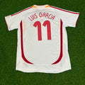 Luis Garcia Spain 2006 World Cup White Retro Jersey – Back View