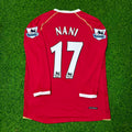 Manchester United 2006-2007 Red Long Sleeve Football Jersey – Luis Nani – Back View