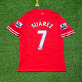 Luis Suarez Liverpool 2013 2014 Season Red Retro Jersey – Back View