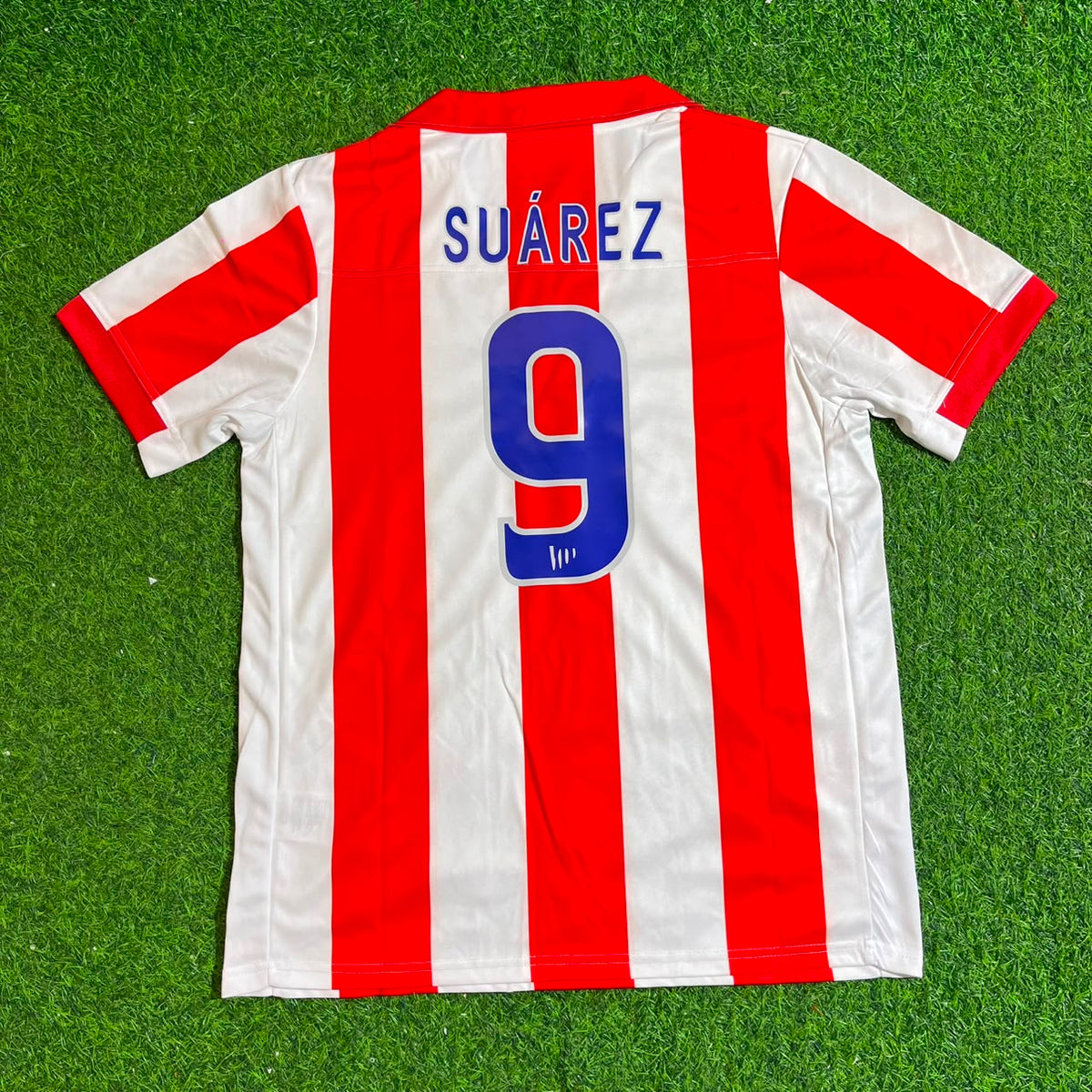 Luis Suarez Atletico de Madrid Retro Soccer Kit Jersey Shirt – Back View