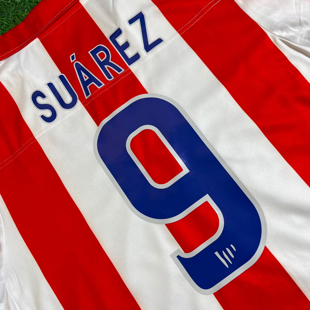 Luis Suarez Atletico de Madrid Retro Soccer Kit Jersey Shirt – Detailed View