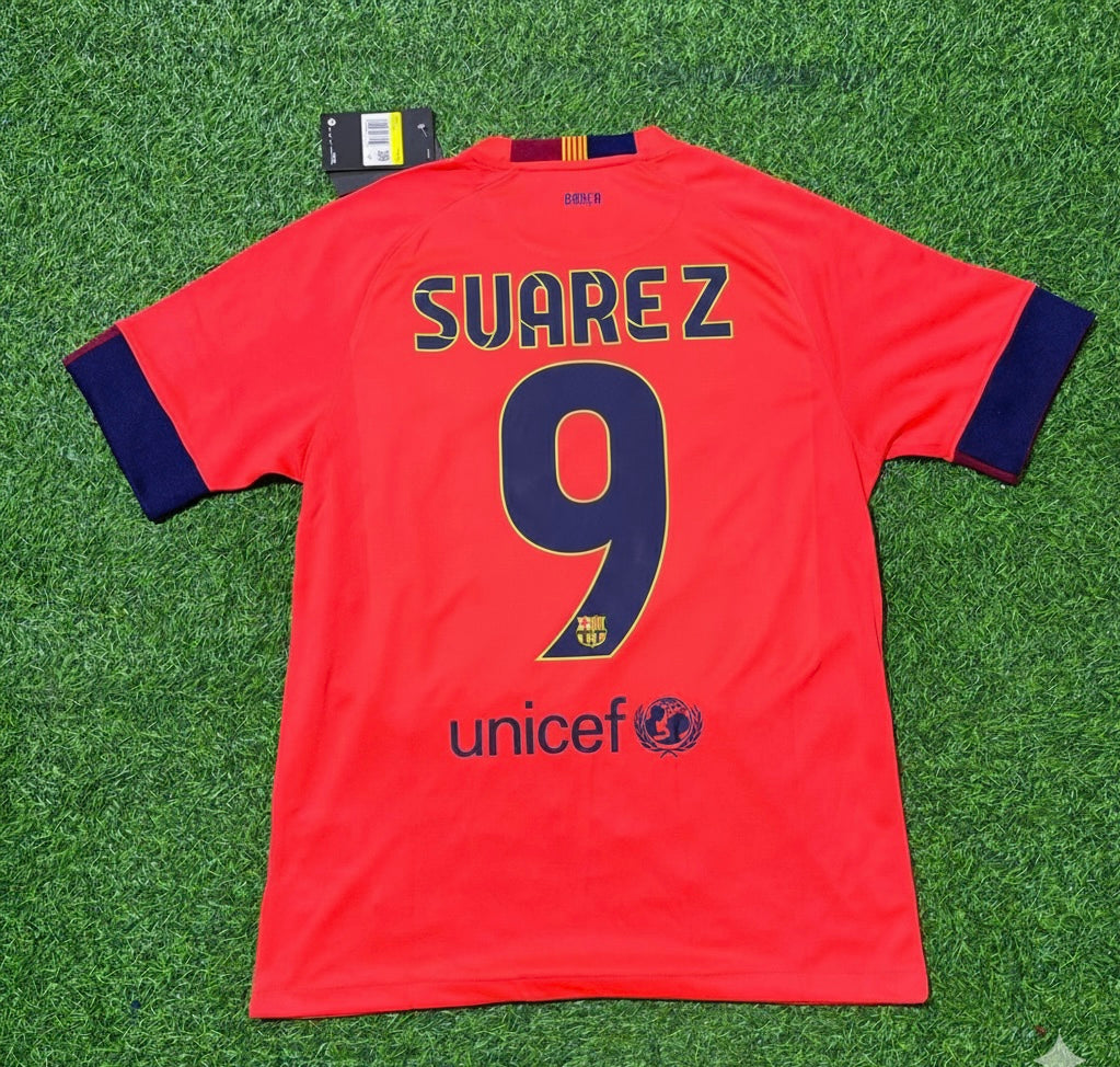 Barcelona 2014 Kit Season Retro Jersey – Luis Suárez 9- – Back View