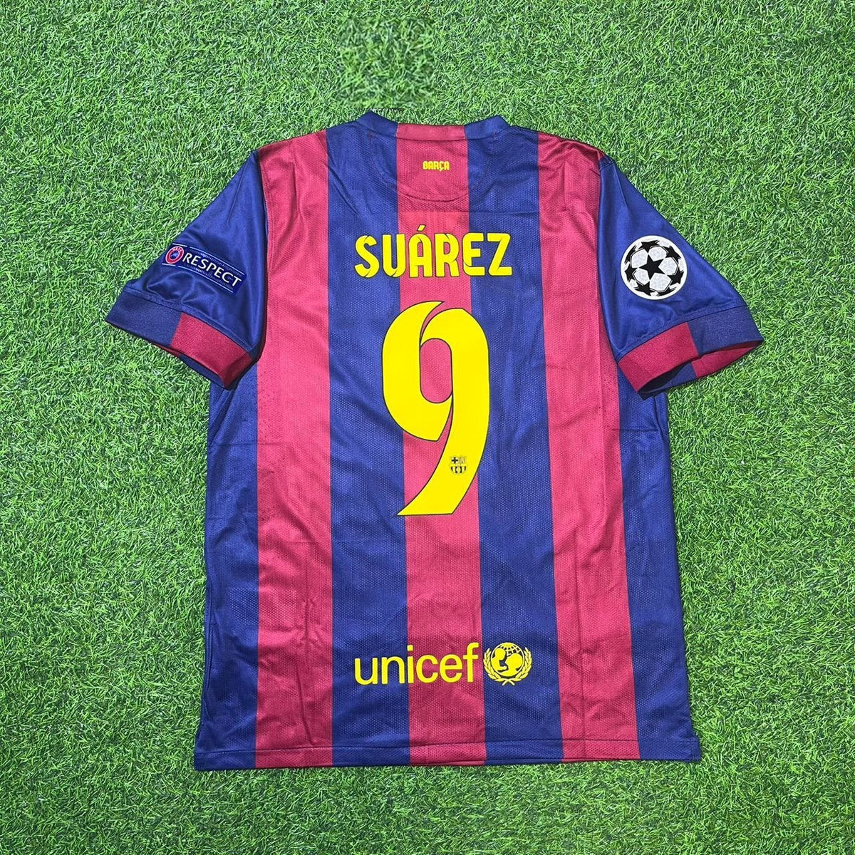 Luis Suarez Barcelona 2015 Final Berlin Champions League Jersey – Back View