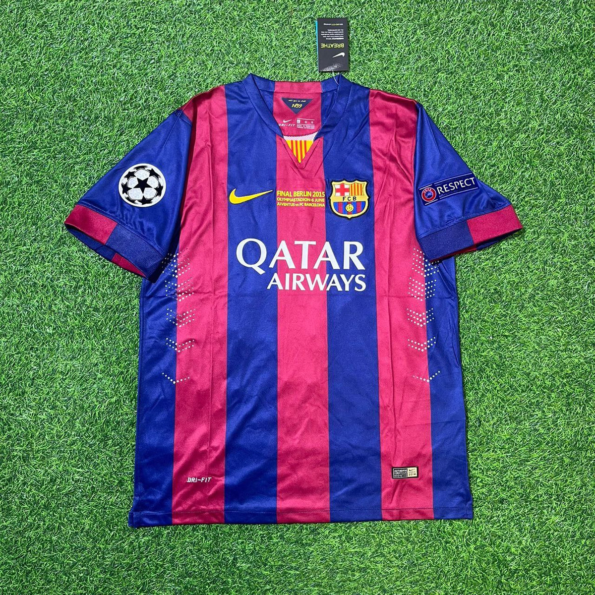 Luis Suarez Barcelona 2015 Final Berlin Champions League Jersey – Front View